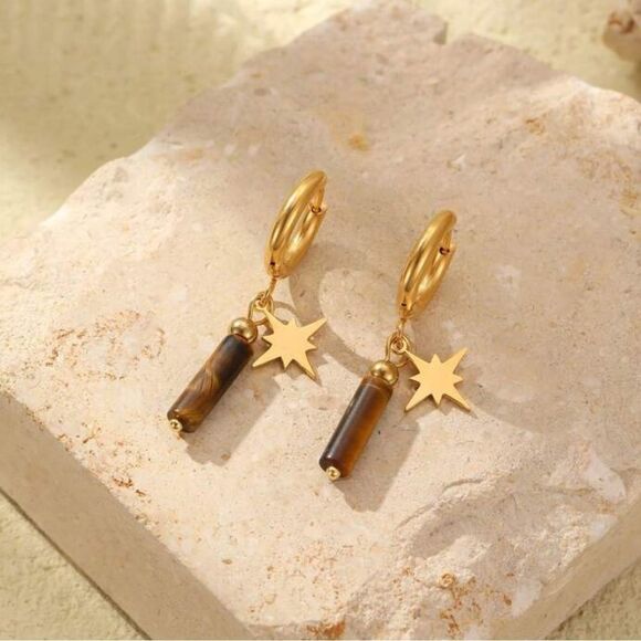 Bohemian hoop earrings N530 - Picture 1 of 4